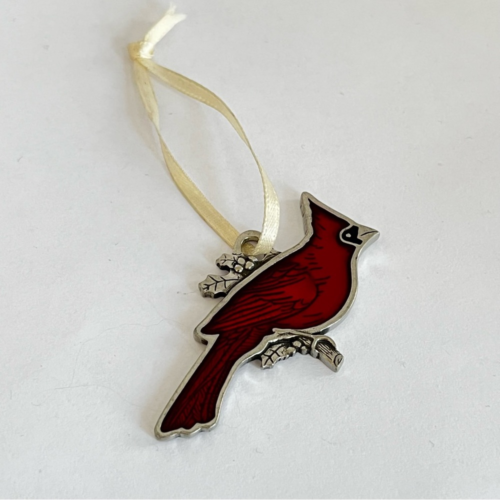 Danforth Pewter Cardinal Ornament - Picture 7 of 8